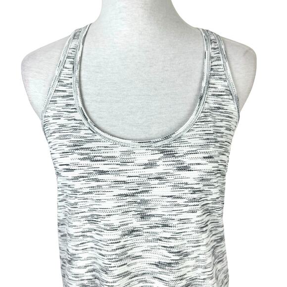 Lululemon Our Sport Black White Space Dye Racerback Lightweight Athletic Tank - Picture 3 of 8